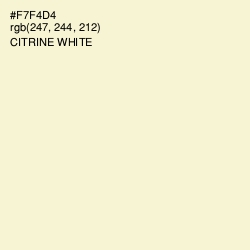 #F7F4D4 - Citrine White Color Image