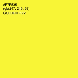 #F7F535 - Golden Fizz Color Image