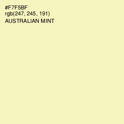 #F7F5BF - Australian Mint Color Image