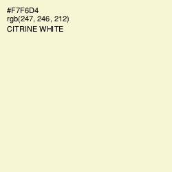 #F7F6D4 - Citrine White Color Image