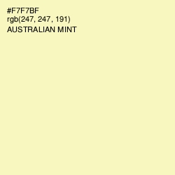 #F7F7BF - Australian Mint Color Image