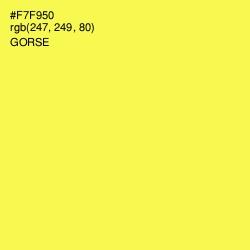 #F7F950 - Gorse Color Image