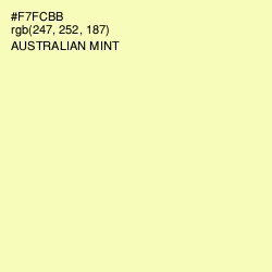 #F7FCBB - Australian Mint Color Image