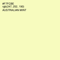 #F7FCBE - Australian Mint Color Image