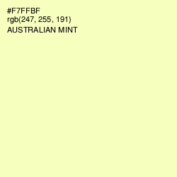 #F7FFBF - Australian Mint Color Image
