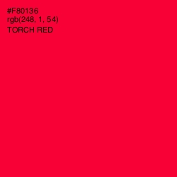 #F80136 - Torch Red Color Image