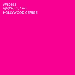 #F80193 - Hollywood Cerise Color Image