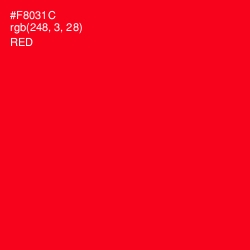 #F8031C - Red Color Image