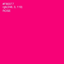 #F80377 - Rose Color Image
