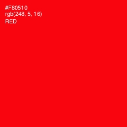#F80510 - Red Color Image