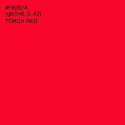 #F8052A - Torch Red Color Image