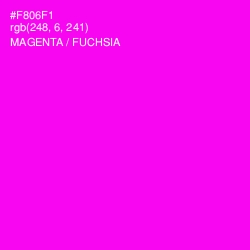 #F806F1 - Magenta / Fuchsia Color Image