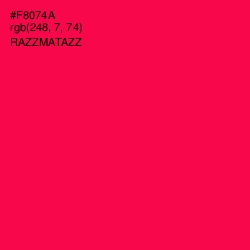 #F8074A - Razzmatazz Color Image