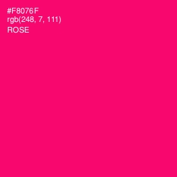 #F8076F - Rose Color Image