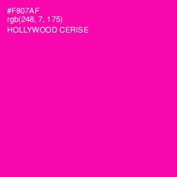 #F807AF - Hollywood Cerise Color Image