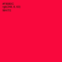 #F8083C - Torch Red Color Image