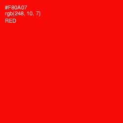 #F80A07 - Red Color Image