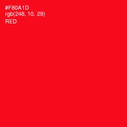 #F80A1D - Red Color Image