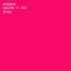 #F80B66 - Rose Color Image