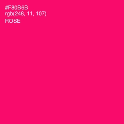 #F80B6B - Rose Color Image