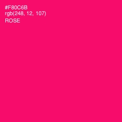 #F80C6B - Rose Color Image