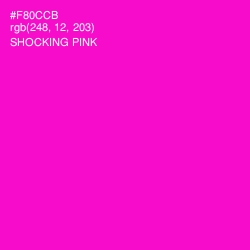 #F80CCB - Shocking Pink Color Image