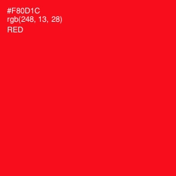 #F80D1C - Red Color Image