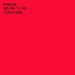 #F80D35 - Torch Red Color Image