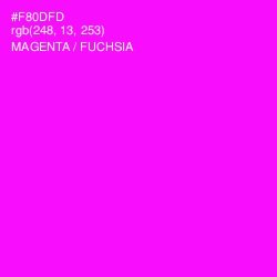 #F80DFD - Magenta / Fuchsia Color Image