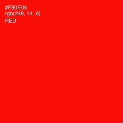 #F80E06 - Red Color Image