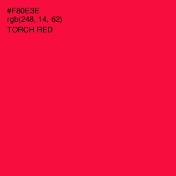 #F80E3E - Torch Red Color Image