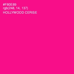 #F80E89 - Hollywood Cerise Color Image