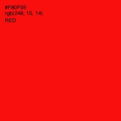 #F80F0E - Red Color Image