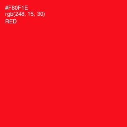 #F80F1E - Red Color Image