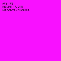 #F811FE - Magenta / Fuchsia Color Image