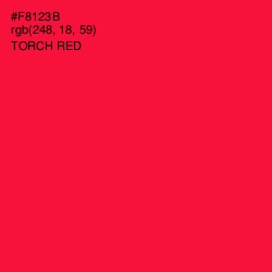 #F8123B - Torch Red Color Image