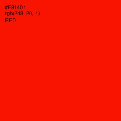 #F81401 - Red Color Image