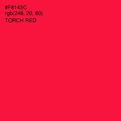 #F8143C - Torch Red Color Image