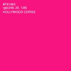 #F81480 - Hollywood Cerise Color Image