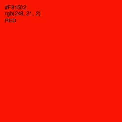 #F81502 - Red Color Image