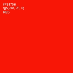 #F81706 - Red Color Image