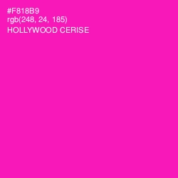 #F818B9 - Hollywood Cerise Color Image