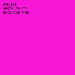 #F818D9 - Shocking Pink Color Image