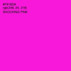 #F818DA - Shocking Pink Color Image