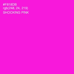 #F818DB - Shocking Pink Color Image