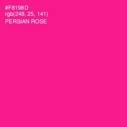 #F8198D - Persian Rose Color Image