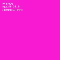 #F819D3 - Shocking Pink Color Image