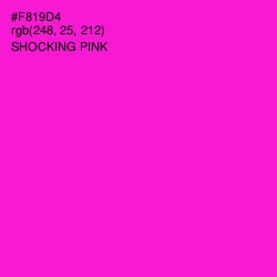 #F819D4 - Shocking Pink Color Image