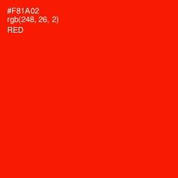 #F81A02 - Red Color Image