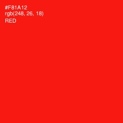 #F81A12 - Red Color Image